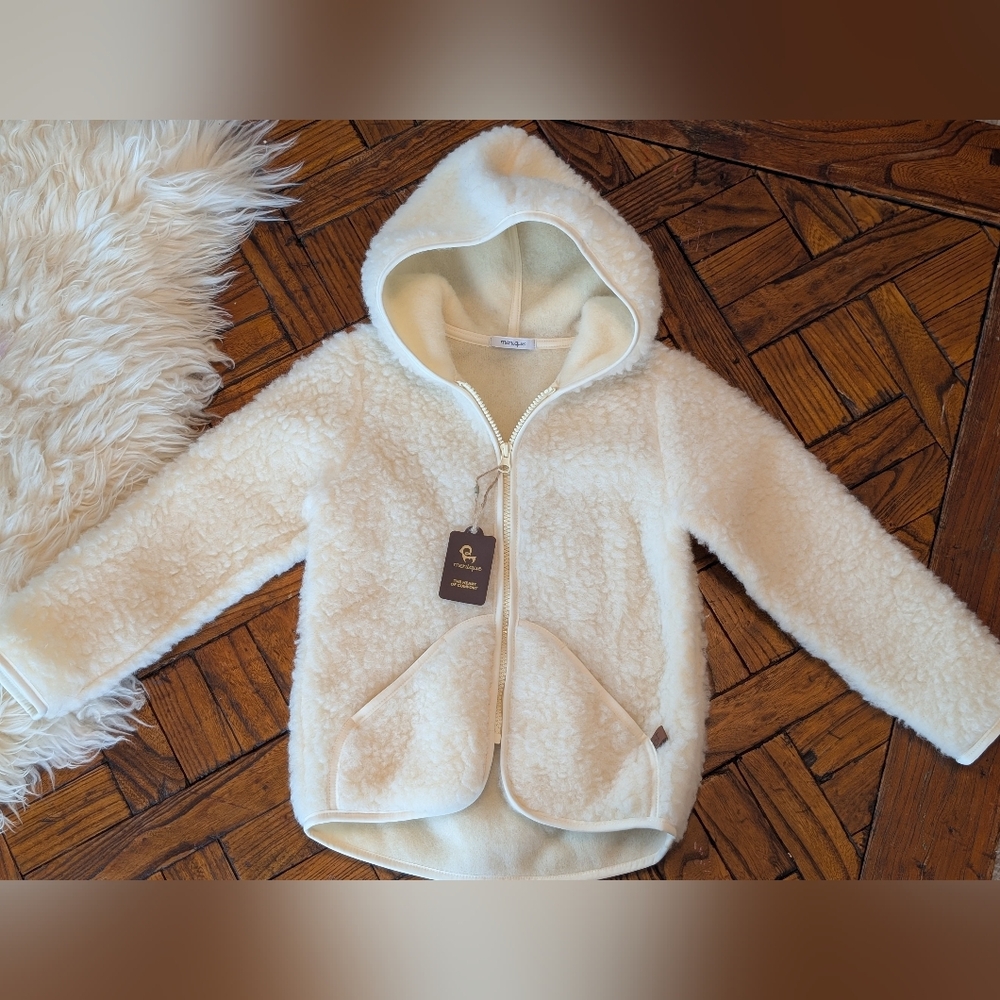 NWT Menique Merino Wool Jacket, Size Kids 6/7?